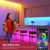 Luces RGB Para Juegos 16.4ft/5M De Neón Suave Para Mesas De Juegos Tira LED De Iluminación Con Soporte De Corte Para El Hogar - details 0