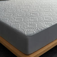 Sábana Impermeable Con Cinturones Elásticos Tamaño Queen/King Color Sólido Protector De Matrícula Para Cama Doble - details 3