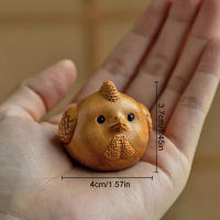 Adornos Miniatura De Los Doce Signos Del Zodíaco Carpintería De Madera Rata Buey Tigre Conejo Dragón Serpiente Modelo Animal Pequeño Decoración De Escritorio Oficina Regalo - details 11
