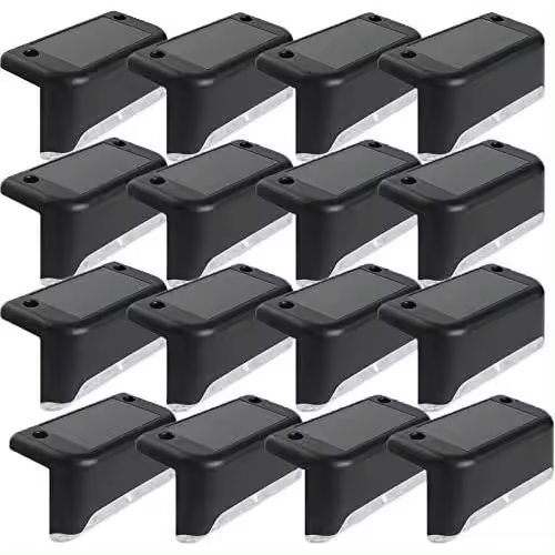 Paquete de 16 luces LED solares para escaleras, patio, pared y paisaje - 1