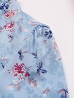 Vestido Casual De Mujer Con Estampado Floral Cuello V Manga Larga A-Line Longitud De Rodilla Cintura Alta Primavera Otoño Invierno - details 17