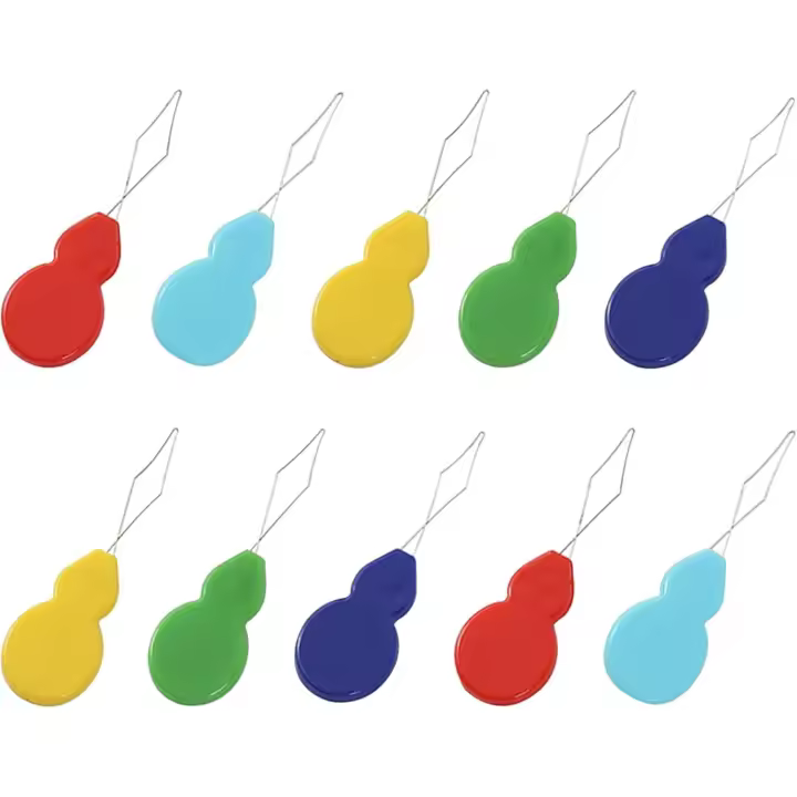 0 piezas aguja Threaders Alambre de latón calabaza en forma de aguja de plástico hilo fácil de insertar agujas de coser a mano (colores al azar) - 1