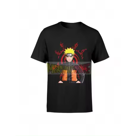Camiseta infantil Naruto negra 8 años 128cm Raíz MERCHAN-STORE Camisetas Naruto - 1