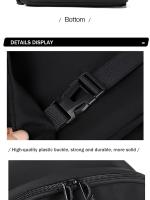 Mochila impermeable de poliéster para hombre, morral sencillo de 15 pulgadas, de Color sólido, a la moda, para ordenador de estudiante y pareja - details 30