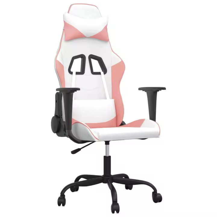 Silla Gaming de masaje de cuero sintético Negro y Rojo - 1