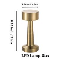 Lámpara De Mesa Recargable USB De Metal Con Puntos Táctiles LED Para Decoración De Habitación Barra De Restaurantes Luz De Ambiente Nocturna - details 3