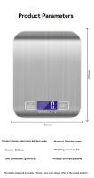 Báscula Electrónica De Cocina Precisa Para Pastelería Y Hornear 10kg/1g Pequeña Y Accurate Para Alimentos Material De Acero Inoxidable - details 6