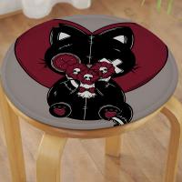 Cojín Redondo Para Silla De Comedor Con Cordón Gato Negro Decorativo Moderno Para Oficina Y Hogar Tamaño 40x40cm/45x45cm/50x50cm - details 9