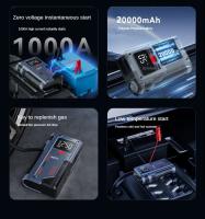 Arrancador de batería de coche 4 en 1 con compresor de aire, cargador de refuerzo portátil de 20000mAh, potente dispositivo de arranque de batería de coche de 1000a - details 1