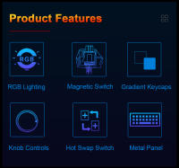 Teclado Mecánico De Juego E-YOOSO Hz82 RGB USB 8K Con Interruptores Magnéticos 82 Teclas Cable Desmontable Para PC Laptop - details 1