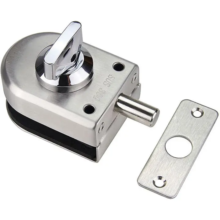 Cerradura de Puerta Seguridad Antirrobo Pestillo de Puerta de Vidrio Inoxidable Maple 10 ~ 12 mm Abrir / Cerrar Baño Hogar Hotel Oficina Use - 1