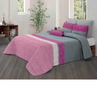 STARLEY-Colcha decorativa KELLY , con cojines relleno incluido,edredones cama edredon bouti calidad superior,Cómodo y duradero vale para Cama135/150cm Tamaño 250x260cm,Po 100%,Fabricadoliester en portugal - details 4