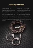 QKZ T1 Cable De Auriculares Original QDC Plata Cobre Empalme De Plata Cable De Auriculares De 3.5mm Para KZ ZSN pro X ZS10 pro EDX TRN CCA - details 7