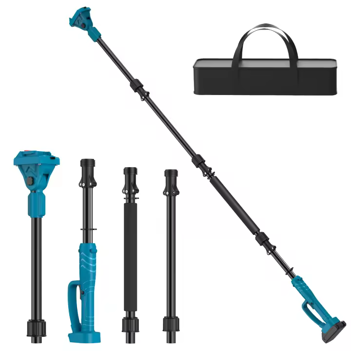 2M Poste de podadora telescópico, para motosierra Makita de 18V, poste de extensión de aleación de aluminio con mango ajustable y antideslizante de 5 ángulos - 1