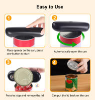 DEEWAZ Abrepatas Eléctrico Recargable Para Lata De Alimentos Automático Y Eco-amigable Con Cabezal De Acero Inoxidable Negro - details 10