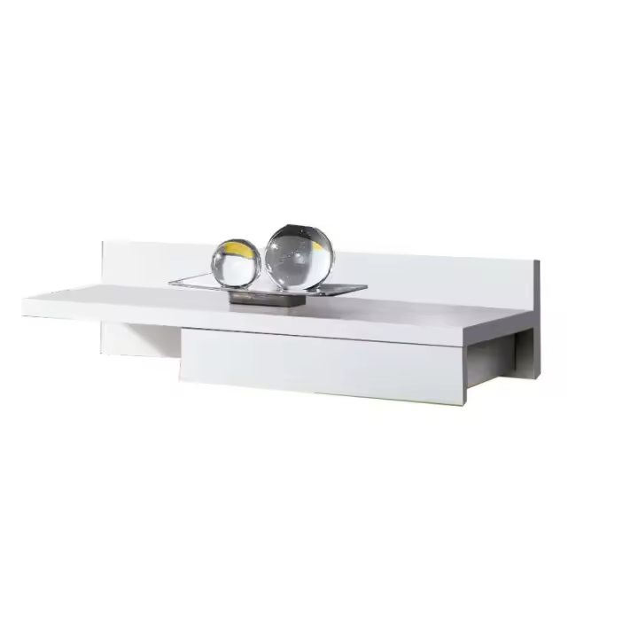 Mueble De Entrada Cajún Recibidor Colgado Color Blanco 70x20x28 cm - 1