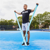 Gorilla Sports Banda Fitness de Latex en negro 120 cm - details 2