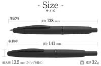 Pilot Capless "Matte Black" (FC-18SR-BM-M) Plumín de Oro Medium Nib JDM Japan Made + adaptador CON-40 JDM (mercado doméstico japonés) - details 2
