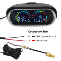 Gauge De Temperatura De Agua Para Coche 2 En 1 Con Sensor De Temperatura Y Voltímetro Digital Horizontal 12v 24v Accesorios De Medidor De Agua - details 6