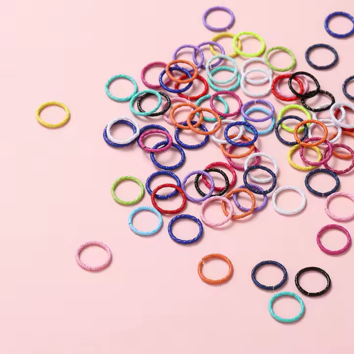 50pcs Anillos Saltarines Redondos De Colores 8/10/12mm Abiertos Para Creación De Joyería DIY Conectores Suministros De Encuentros Metálicos De Cobre - 1