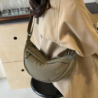 Bolso De Mano En Forma De Dumpling Para Mujer Estilo Casual Con Correa Ajustable Bolso Crescent Bolsos De Hombro Moda Sólida - details 5