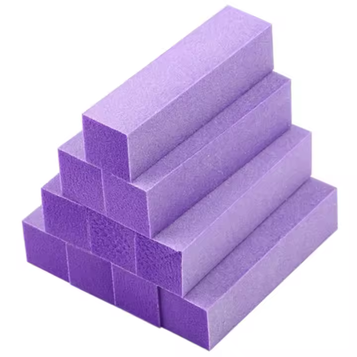 Limas acrílicas para manicura y pedicura, 10 unidades, Color morado - 1
