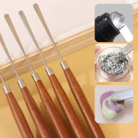 Varita De Mezcla De Gel Para Uñas De Acero Inoxidable Con Mango De Madera Herramienta Para Maquillaje Y Fundamentos De Esmalte De Uñas - details 0