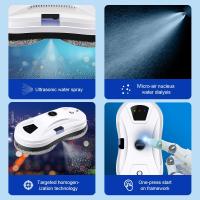 Liectroux YW610 Robot Aspiradora de Ventanas, Rociador de Agua Individual, Succión de 2800Pa, Tanque de Agua de 30ml, Detección de Bordes, Control Remoto, Protección contra Fallas de Energía de 20minutos - details 2