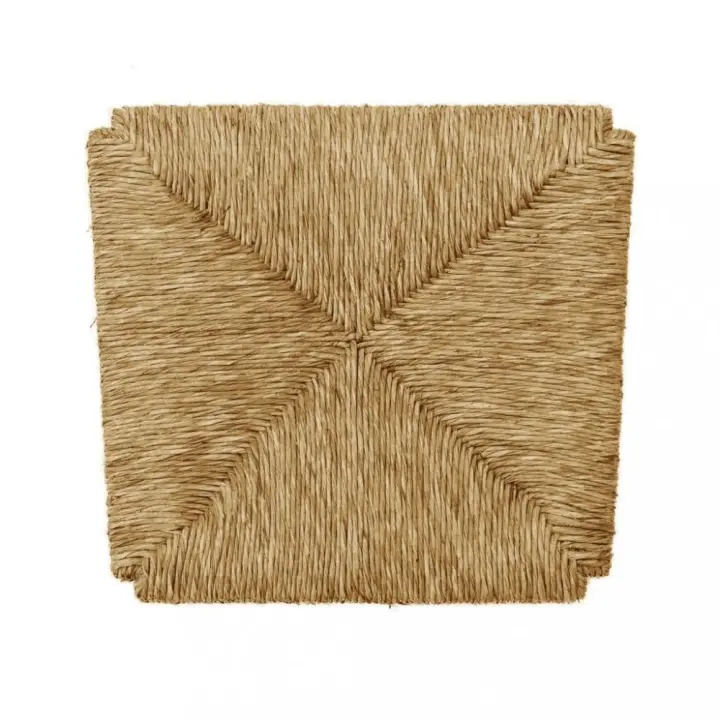 Mediawavestore - Asiento de Repuesto para Silla Arte Povera con Paja Natural y Estructura de Madera Maciza - 1