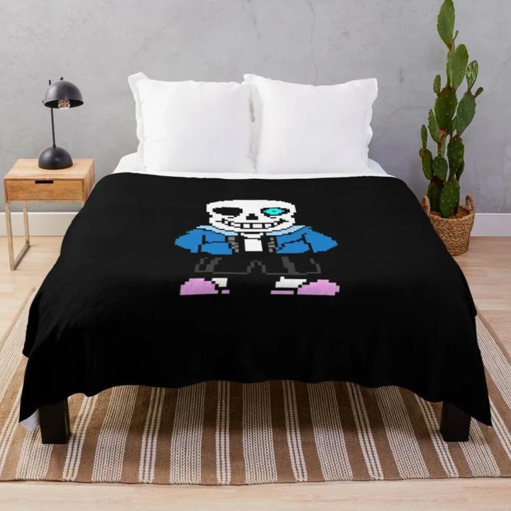 Manta De Peluche Suave De sans De Undertale Decorativa Para Adultos Estilo Americano Uso Versátil Térmica Para Todas Las Estaciones