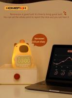 Reloj De Alarma Digital Capybara LED Con Luz Nocturna Recargable De Silicona Tiempo USB Regalo De Cumpleaños Para Niños Lámpara De Mesa Dimmable - details 1