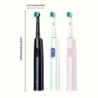 Cepillo De Dientes Eléctrico Rotativo Para Adultos Con Cerdas Suaves 5 Modos De Limpieza Recargable Por USB Y 4/8 Cabezas De Reemplazo - details 5