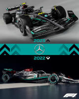 Bburago 1:24 Mercedes-AMG Team W14 44# Hamilton 63# Russell Fórmula 1 Coche De Juguete De Aleación Modelo De Cera Para Coleccionistas - details 4