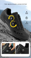 Zapatillas De Ciclismo Para Hombre Y Mujer Con Cierre Self-Locking Zapatos De Bicicleta MTB Con Placas Para Entrenamiento Interior En Bicicletas De Carril Y Estación De Ejercicio - details 2