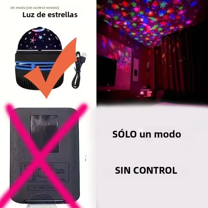 Proyector De Estrellas Para Dormitorio Luz Nocturna Con Patrones De 7 Colores Proyector De Oceano Con Olas Galaxia Decorativa Para Habitación - 1