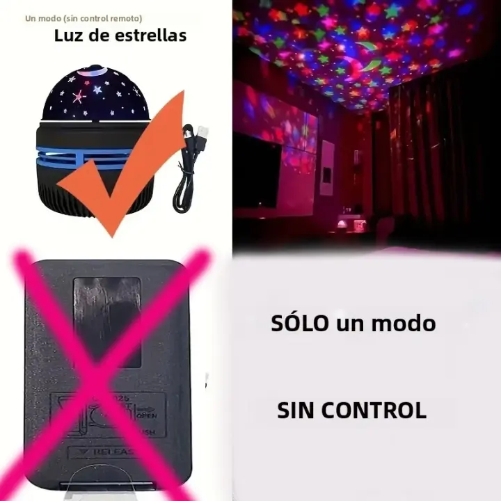Proyector De Estrellas Para Dormitorio Luz Nocturna Con Patrones De 7 Colores Proyector De Oceano Con Olas Galaxia Decorativa Para Habitación - 1