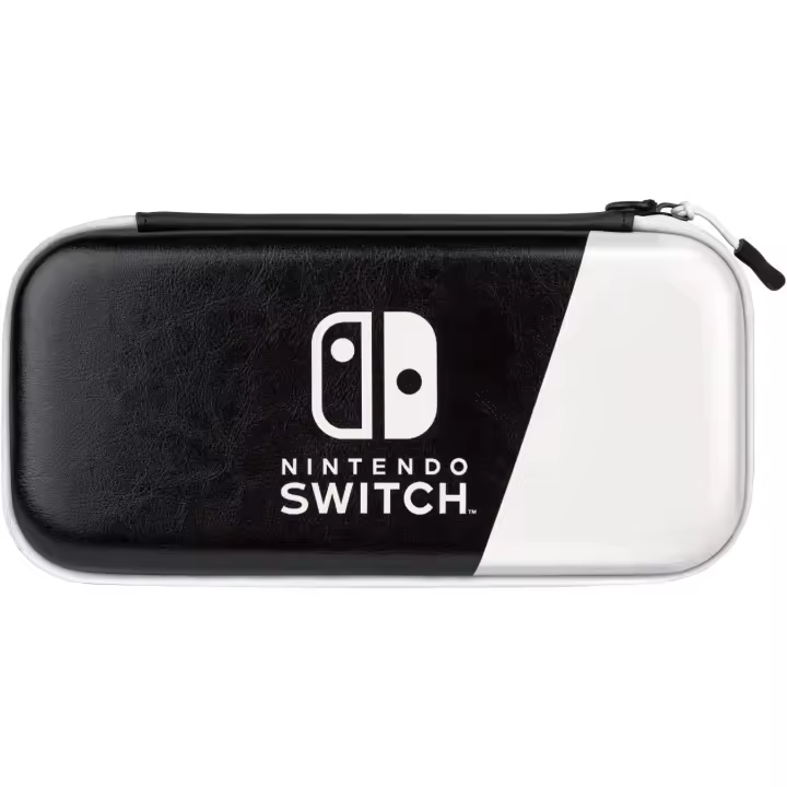 PDP Funda Deluxe Travel Case Blanco y Negro para Nintendo Switch, Switch Lite y Modelo OLED con Correa de Nailon y Soporte Integrado con Licencia Oficial de Nintendo - 1
