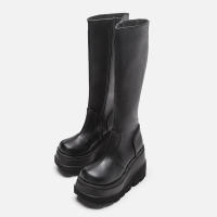 Botas De Mujer Invierno 2024 Con Tacón De Pendiente Alta Antideslizante Moda Grueso Comodidad Casual Estilo Gótico Cierre De Cremallera - details 6