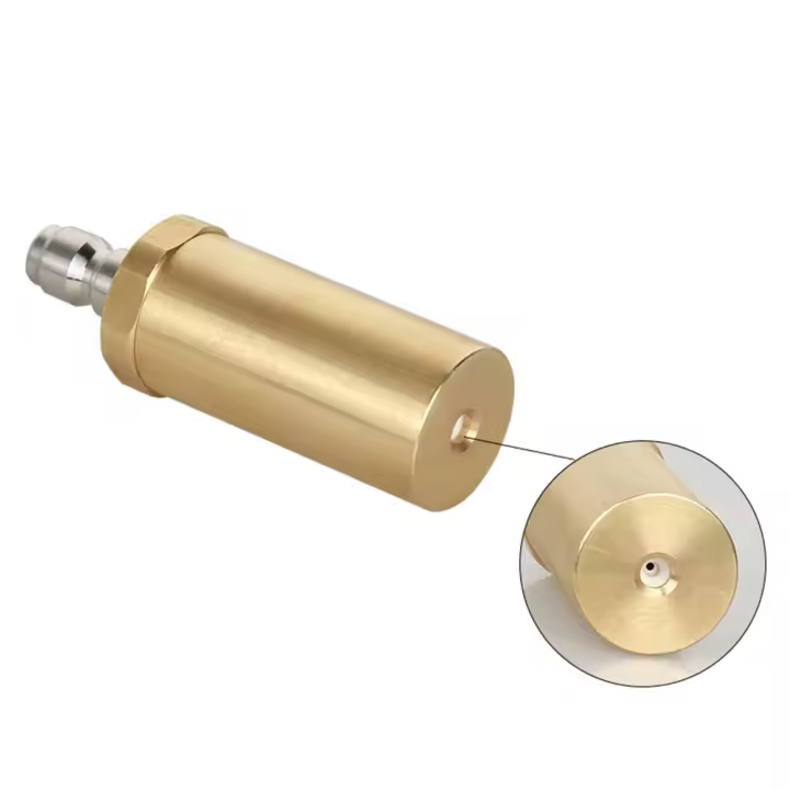 Boquilla turbo para lavadora a presión, boquilla turbo para lavadora a presión rotativa de 3600 PSI Boquilla rotativa de alta presión de cobre puro para limpieza de jardines, apertura 1.2 - 1