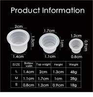 100pcs Copas De Tinta Para Tatuaje Desechables S/M/L En Plástico Transparentes Porta Pigmento Para Maquillaje Permanente Y Microblading Suministro De Tatuaje - details 1