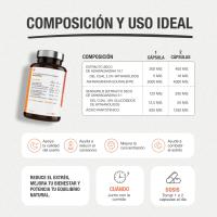 N NATNATURA HEALTH & BEAUTY - Ashwagandha Cápsulas Sensoril® 5250 mg/día | Equilibrio emocional, concentración y rendimiento físico | Vegano | 120 cápsulas vegetales. - details 2