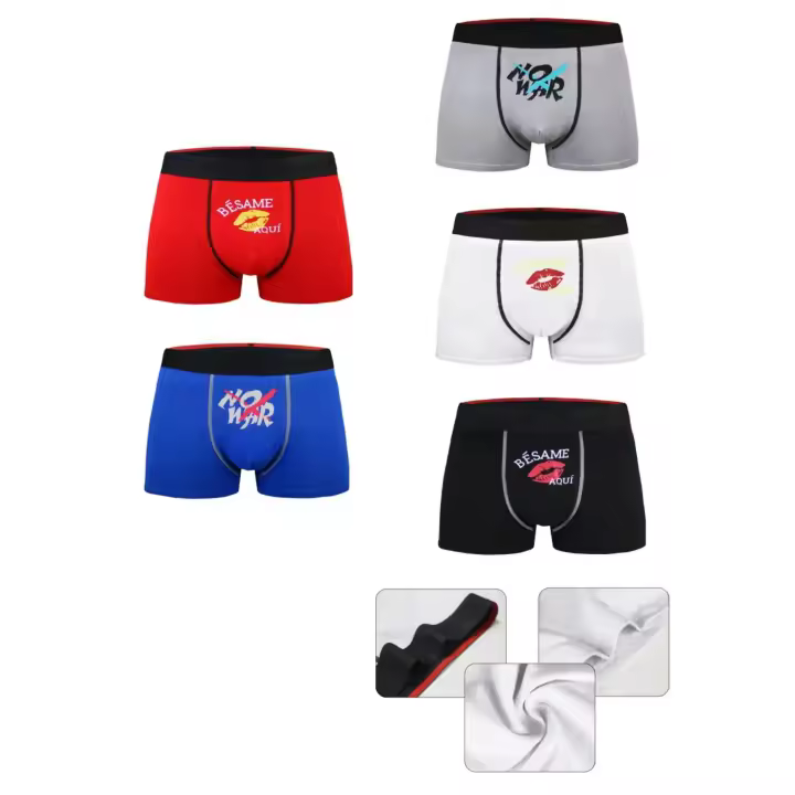 Calzoncillos tipo bóxer liso pack de 5 unidades - 1