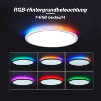 Lámpara De Techo LED 24W RGBW Para Sala De Estar Control Remoto Inteligente Dimmer Sin Pasos 3000-6500k Panel Retroiluminado Luz Interior Moderna - details 2