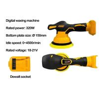 Poliureadora De Coche Inalámbrica Ajustable En 8 Niveles Para Sellado Y Cera Con Batería Compatible Con Makita/Dewalt/Milwaukee 18V Herramienta De Pulido Y Enchastre - details 5