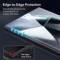 Protector De Pantalla Para Samsung Galaxy S24 Ultra S23 S22 S21 plus Vidrio Templado HD Libre De Huellas Y Polvo Instalación Fácil 1-2 Piezas - details 4