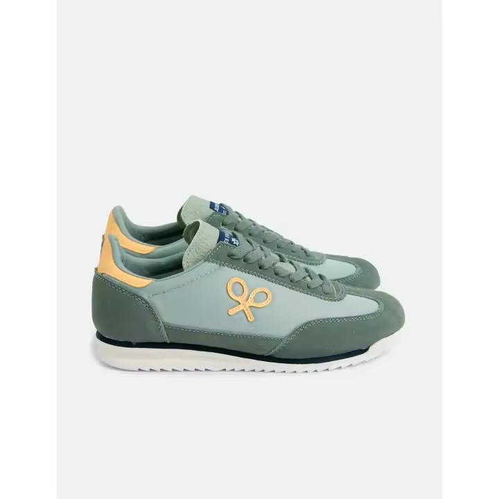SILBON Zapatilla Silbon Vintage Verde con Raqueta | Estilo Retro para Hombre - 1