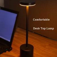 Lámpara De Mesa LED Recargable Táctil Con Metal En Tres Colores Luz Ambiental Creativa Para La Cama Decoración Exterior Luz Nocturna - details 6