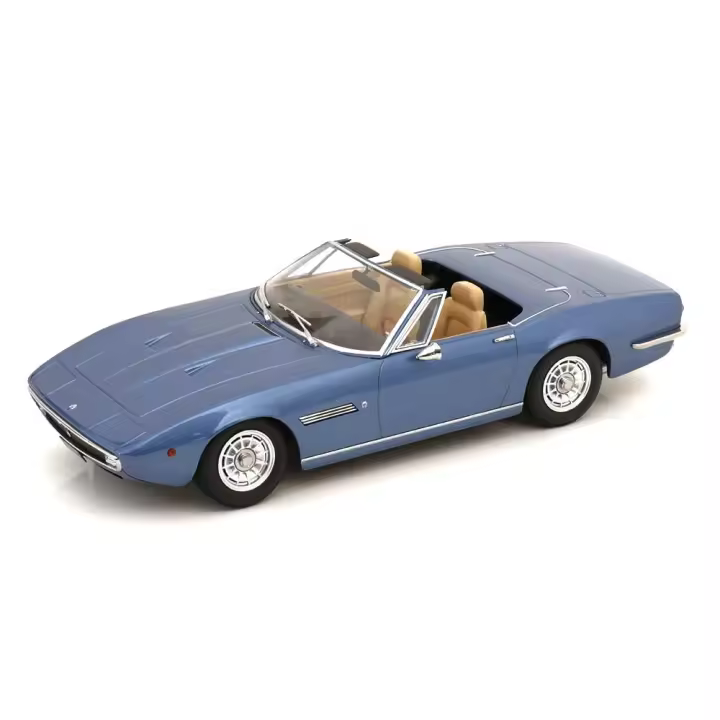 KK ESCALERAS 1/18 MASERATI GHIBLI SPYDER AZUL CLARO METALICO CON LLANTAS DE RAYOS 1970 - KKDC181304 - 1
