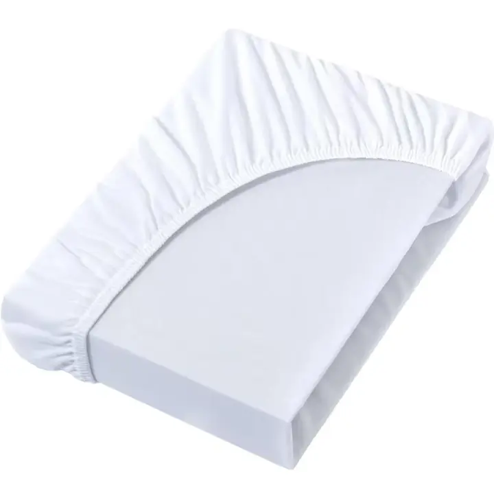 JIMENÉZ HOME - Sábana Bajera Ajustable Blanca 50% Algodón 50% Poliéster - Extra Suavidad y Confort - 1