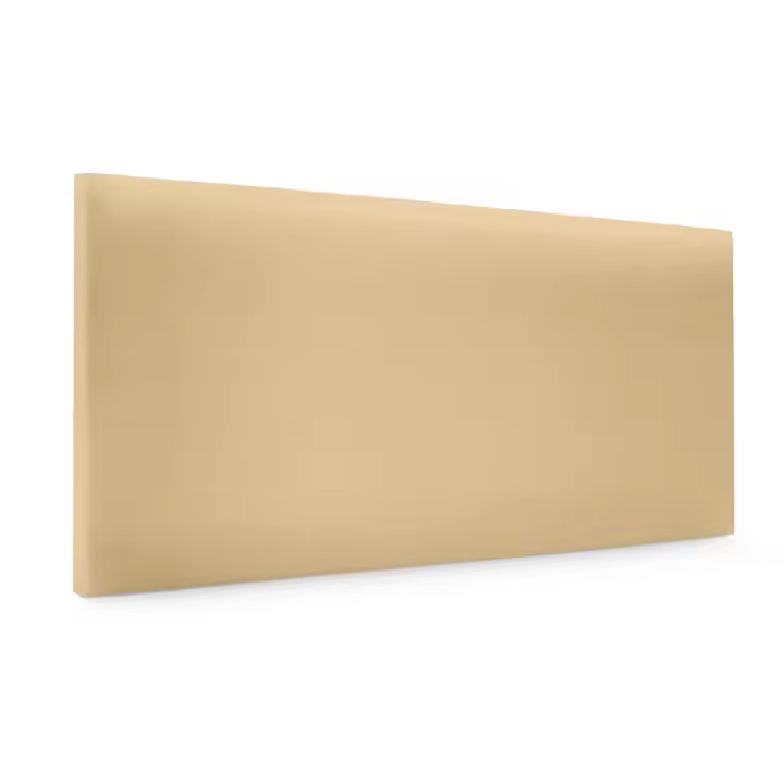 DHOME Cabecero de Polipiel o Tela AQUALINE Liso Cabeceros Cabezal Tapizado Cama Lujo (Vainilla Polipiel) - 1